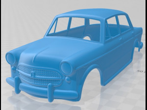 fiat 1200 granluce 1957 printable body car Modèles 3D en vedette