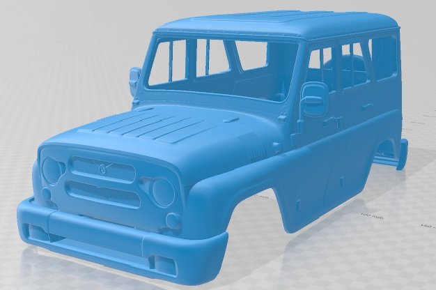 uaz hunter 2012 printable body car 3D 打印模型 .c4d .max .obj .3ds .fbx .stl .blend 