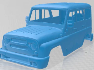 uaz hunter 2012 printable body car 3D Print Model