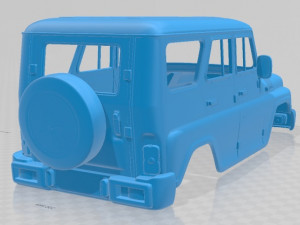 uaz hunter 2012 printable body car 3D 打印模型