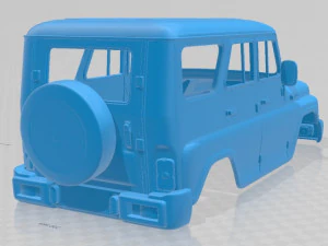 uaz hunter 2012 printable body car 3D Print Model