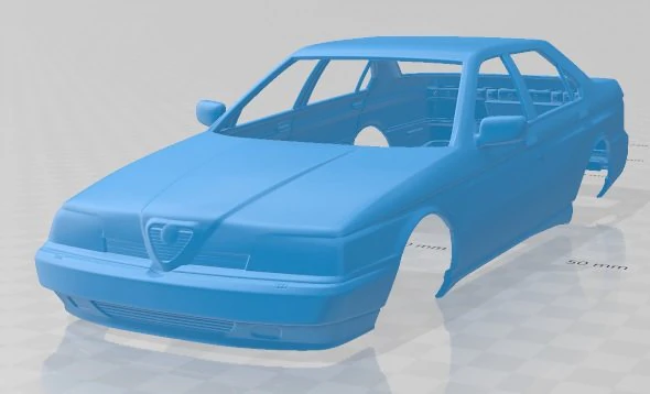 alfa romeo 164 1994 printable body car 3D Print Model .c4d .max .obj .3ds .fbx .stl .blend