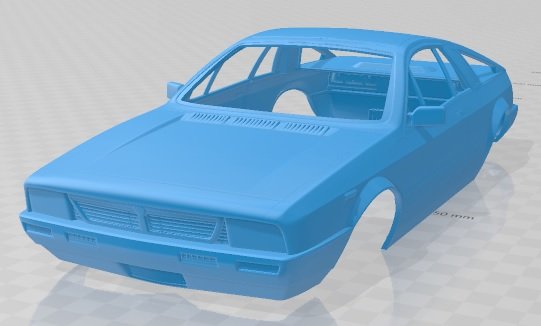 lancia montecarlo 1979 printable body car Model do druku 3D .c4d .max .obj .3ds .fbx .stl .blend 