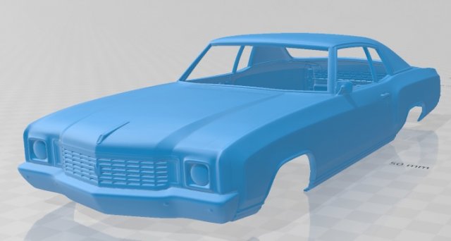 monte carlo 1972 printable body car 3D Print Model .c4d .max .obj .3ds .fbx .stl .blend 