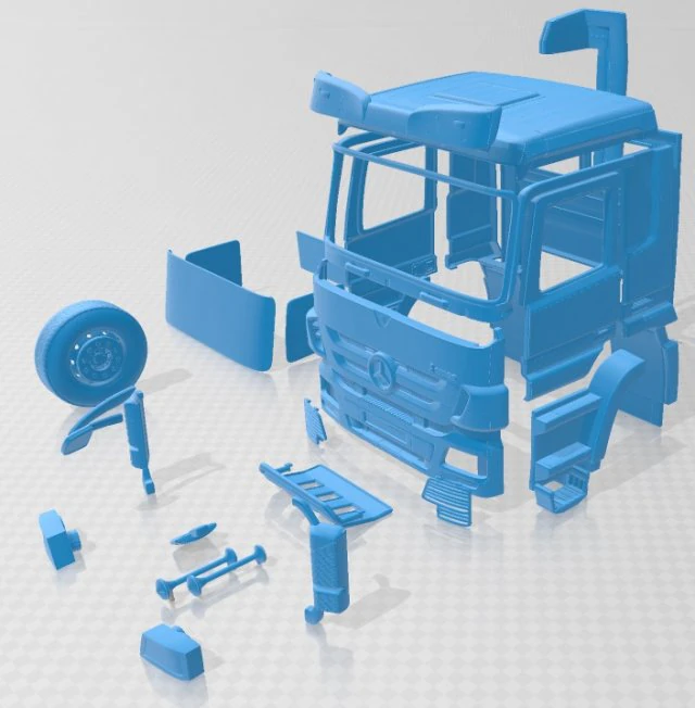 mercedes benz actros 2011 cabin truck 3D Print Model .c4d .max .obj .3ds .fbx .stl .blend 