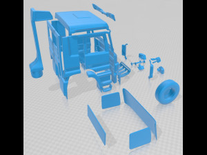 mercedes benz actros 2011 cabin truck 3D Принт Модель