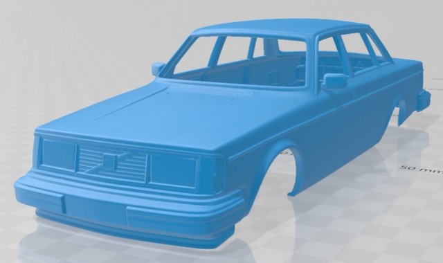 volvo 244 1979 printable body car 3D Принт Модель .c4d .max .obj .3ds .fbx .stl .blend 
