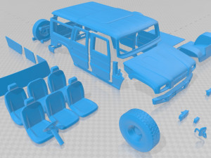 toyota mega cruiser 1996 printable car 3D Принт Модель