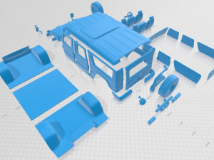 toyota mega cruiser 1996 printable car 3D Принт Модель