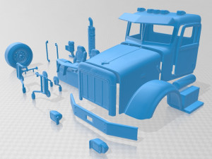 peterbilt 357 2006 printable cabin truck 3Dプリントモデル