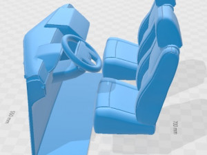 peterbilt 357 2006 printable cabin truck 3D Baskı Modeli