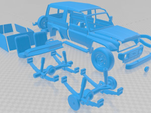 toyota land cruiser j70 3 doors 1990 printable car 3D प्रिंट मॉडल