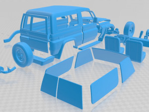 toyota land cruiser j70 3 doors 1990 printable car 3D प्रिंट मॉडल