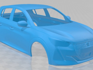 peugeot 208 2020 printable body car 3D Baskı Modeli