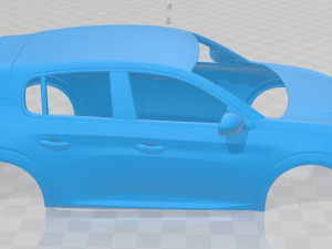 peugeot 208 2020 printable body car 3D Baskı Modeli