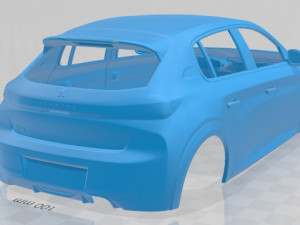 peugeot 208 2020 printable body car 3D Baskı Modeli