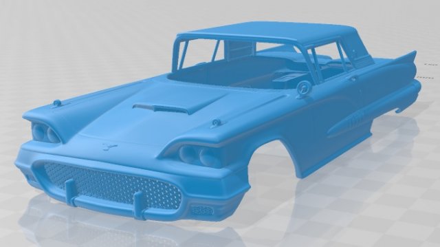 thunderbird sport coupe 1958 printable body car Modèles 3D en vedette .c4d .max .obj .3ds .fbx .stl .blend 