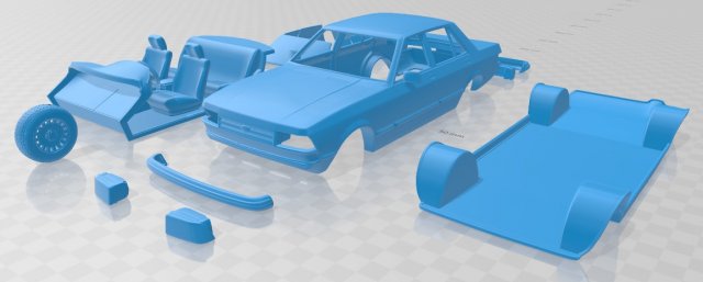 granada 1982 printable car 3Dプリントモデル .c4d .max .obj .3ds .fbx .stl .blend 