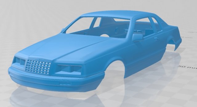 thunderbird 1983 printable body car 3D Print Model .c4d .max .obj .3ds .fbx .stl .blend 