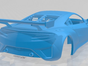 acura nsx gt3 2019 printable body car 3D Print Model