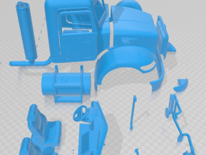 peterbilt 340 2009 printable cabin truck 3D प्रिंट मॉडल