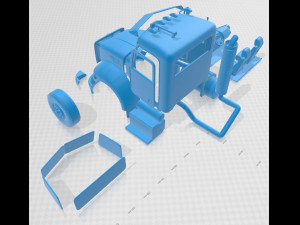 peterbilt 340 2009 printable cabin truck 3D प्रिंट मॉडल