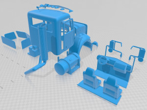 peterbilt 340 2009 printable cabin truck 3D प्रिंट मॉडल
