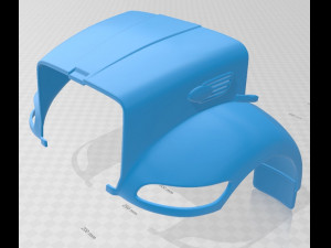 peterbilt 340 2009 printable cabin truck 3D प्रिंट मॉडल