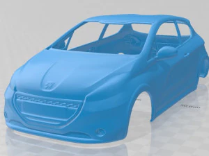 peugeot 208 gti 2013 printbare carrosserieauto 3D printmodel