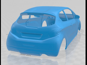 peugeot 208 gti 2013 printable body car 3Dプリントモデル