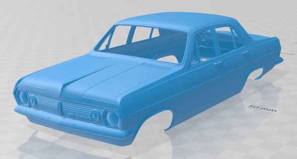 holden hr premier 1966 printable body car 3D 프린트 모델 .c4d .max .obj .3ds .fbx .stl .blend 