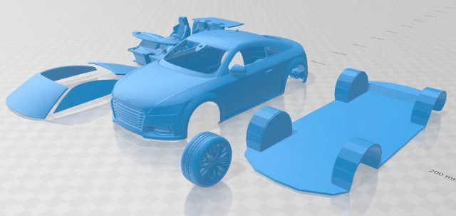 audi tts coupe 2015 printable car 3D Print Model .c4d .max .obj .3ds .fbx .stl .blend 