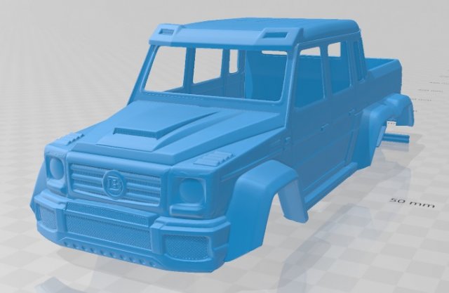 brabus g700 6x6 printable body car 3D Принт Модель .c4d .max .obj .3ds .fbx .stl .blend 
