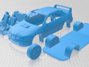 subaru impreza wrx sti 2006 printable car 3D Print Model