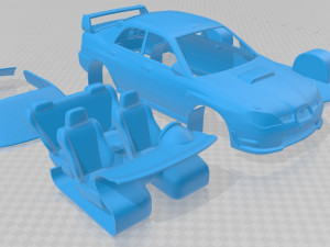 subaru impreza wrx sti 2006 printable car Model Cetak 3D