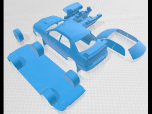 subaru impreza wrx sti 2006 printable car 3D Print Model
