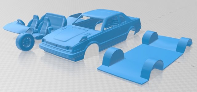 honda prelude 1978 printable car Model do druku 3D .c4d .max .obj .3ds .fbx .stl .blend 