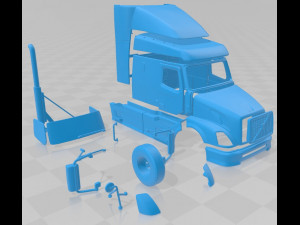 volvo vah 630 2012 printable cabin truck 3D प्रिंट मॉडल