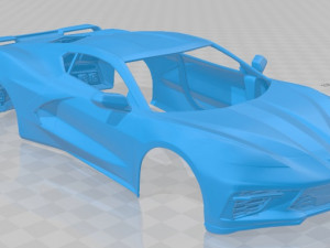 corvette c8 stingray 2020 printable body car 3D-Druckmodell