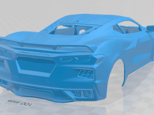 corvette c8 stingray 2020 printable body car 3D-Druckmodell