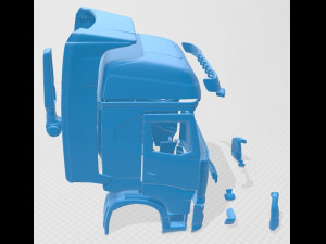 iveco s way 2020 printable cabin truck 3Dプリントモデル