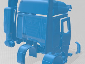 iveco s way 2020 printable cabin truck 3Dプリントモデル