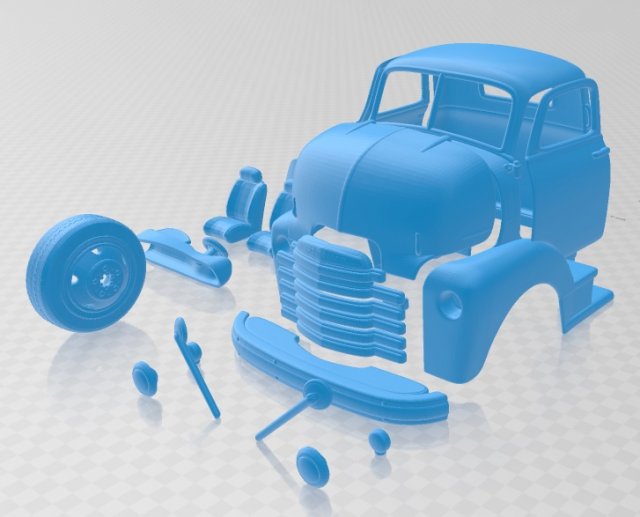 coe 1948 printable cabin truck 3D Baskı Modeli .c4d .max .obj .3ds .fbx .stl .blend 