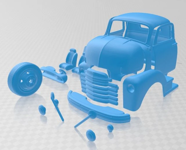 coe 1948 printable cabin truck 3D Print Model .c4d .max .obj .3ds .fbx .stl .blend 