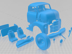 coe 1948 printable cabin truck 3D Baskı Modeli