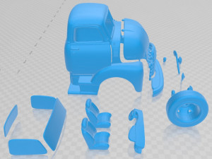 coe 1948 printable cabin truck 3D Baskı Modeli