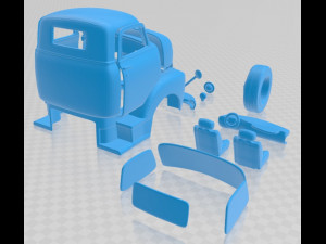 coe 1948 printable cabin truck 3D Baskı Modeli