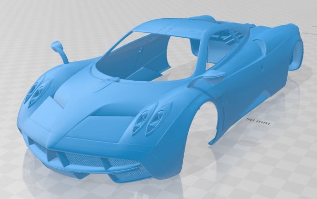 pagani huayra 2012 printable body car 3Dプリントモデル .c4d .max .obj .3ds .fbx .stl .blend