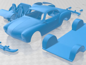 volkswagen karmann ghia coupe 1955 printable car 3Dプリントモデル