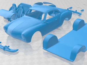 volkswagen karmann ghia coupe 1955 printable car 3D Print Model